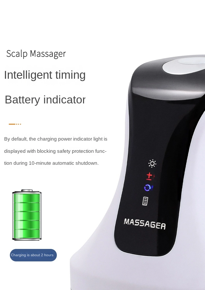 Rechargeable Electric Waterproof Head Massager Hand Held Vibrating Scalp Massager