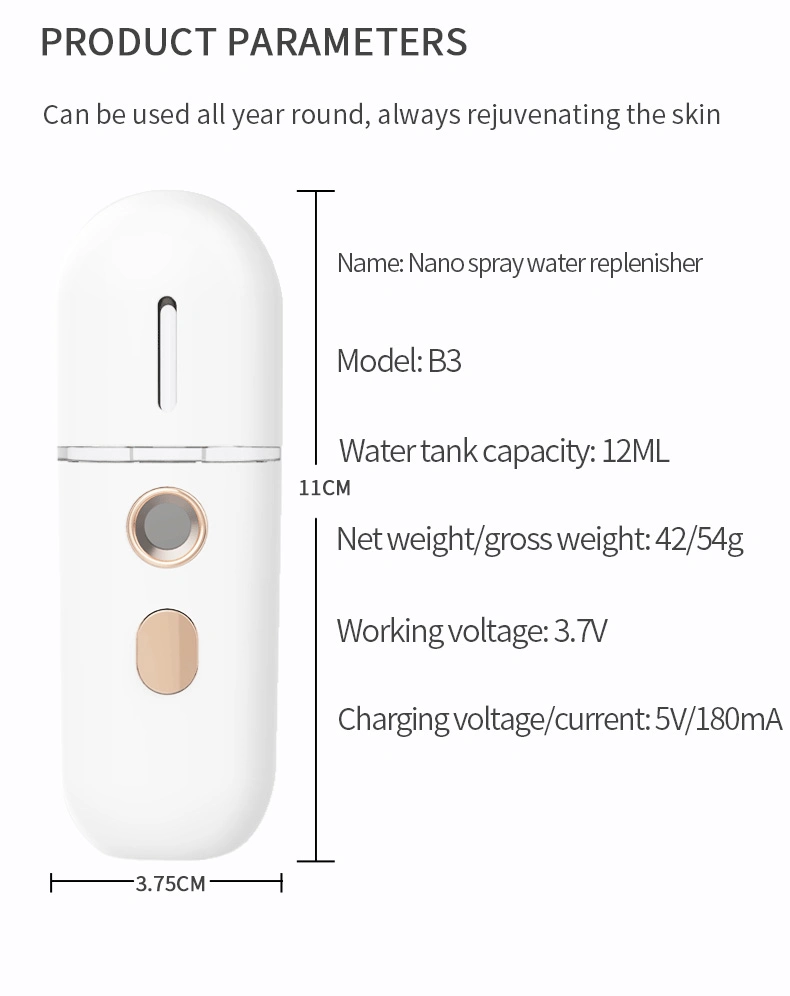 Nano Face Mist Facial Skin Hydration Fine Mist Sprayer